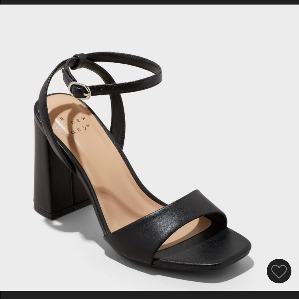a new day Black Block Heel Sandals